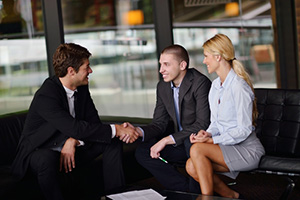 Businessmen shaking hands